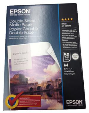 Køb Dobbelt sidet mat foto papir A4 – Epson-178gr. – 50 ark